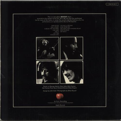 The Beatles Let It Be - Red Apple Logo - EX German vinyl LP